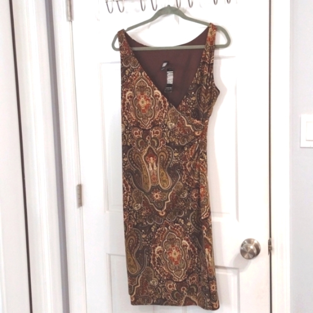 Laundry sleeveless wrap dress